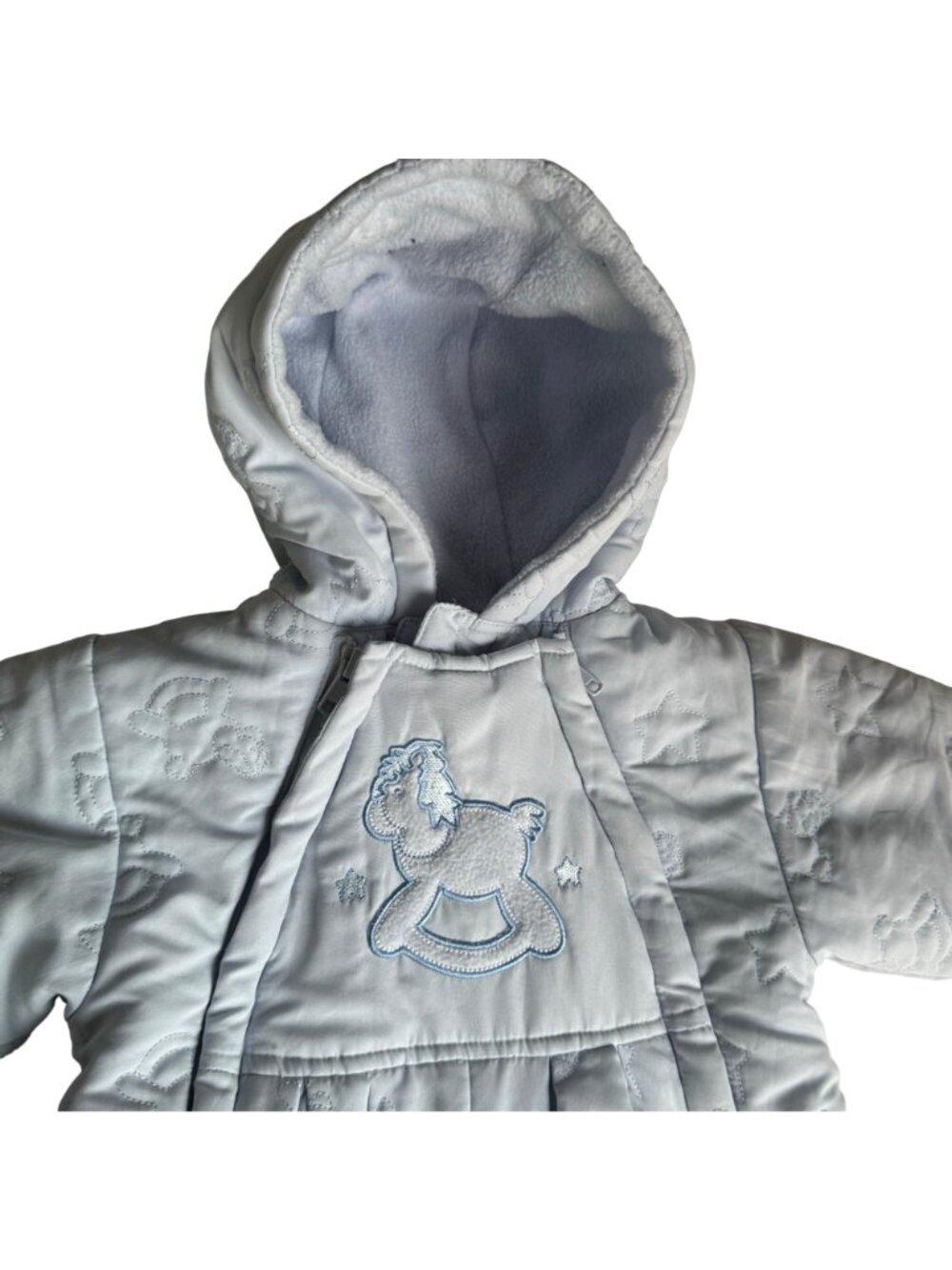 Le Petit Rothschild Infant Snowsuit 6mo Attached Mittens Booties Puffer Bunting - Picture 14 of 14